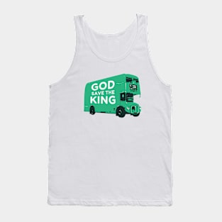 God save the King on a green London bus Tank Top